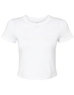 Bella+Canvas Micro Rib Baby T-Shirt mit Stretch-Passform, Athletic Heather XS, BL1010 – Solid White Blend
