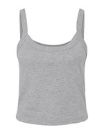 Bella+Canvas Bauchfreies Spaghetti-Top aus Baumwolle – Athletic Heather