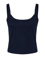 Bella+Canvas Bauchfreies Spaghetti-Top aus Baumwolle – Solid Navy Blend