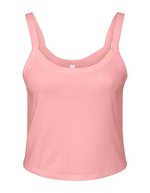 Bella+Canvas Bauchfreies Spaghetti-Top aus Baumwolle – Solid Pink Blend