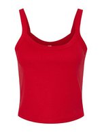 Bella+Canvas Bauchfreies Spaghetti-Top aus Baumwolle, Athletic Heather XS, BL1012 – Solid Red Blend