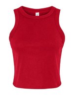 Bella+Canvas Micro Rib Racer Tanktop für Damen, Athletic Heather XS, BL1019 – Unito Rosso Miscela