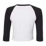 Bella+Canvas Micro Rib 3/4 Raglan T-Shirt for Women, Athletic Heather/Black XS, BL1200 – image 4