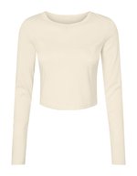 Bella+Canvas Langarm Baby Tee Micro Rib für Damen – Solid Natural Blend