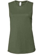Bella+Canvas Ärmelloses Jersey Muscle Tanktop aus Baumwolle, Black XL, BL6003 – Militaire Vert