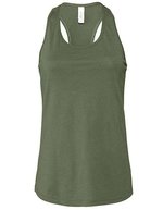 Bella+Canvas Racerback Tanktop aus Airlume-Baumwolle, Athletic Heather S, BL6008 – Militaire Vert