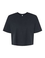 Bella+Canvas Jersey Crop T-Shirt mit Rundhals für Damen – Black