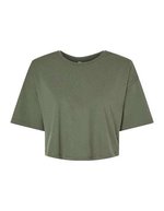 Bella+Canvas Jersey Crop T-Shirt mit Rundhals für Damen – Military Green