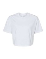 Bella+Canvas Jersey Crop T-Shirt mit Rundhals für Damen, Vintage White S, BL6482 – Blanc