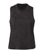 Bella+Canvas Ärmelloses Racerback Cropped Tanktop – Dark Grey Heather