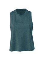 Bella+Canvas Ärmelloses Racerback Cropped Tanktop – Heather Deep Teal
