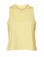 Bella+Canvas Ärmelloses Racerback Cropped Tanktop – Heather French Vanilla
