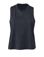 Bella+Canvas Ärmelloses Racerback Cropped Tanktop, Athletic Heather L, BL6682 – Heather Navy