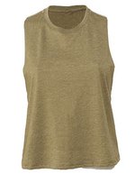 Bella+Canvas Ärmelloses Racerback Cropped Tanktop, Athletic Heather L, BL6682 – Heather Olive