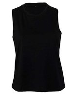Bella+Canvas Ärmelloses Racerback Cropped Tanktop, Athletic Heather L, BL6682 – Solid Black Blend