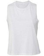 Bella+Canvas Ärmelloses Racerback Cropped Tanktop, Athletic Heather L, BL6682 – Solid White Blend