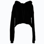 Women´s Cropped Fleece Hoodie – Black