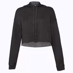 Women's Cropped Fleece Hoodie – Dark Grey Heather