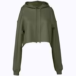 Women's Cropped Fleece Hoodie – Military Green
