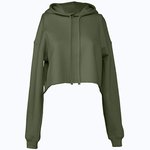 Women´s Cropped Fleece Hoodie – Military Green