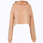 Women's Cropped Fleece Hoodie – Peach