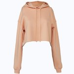 Women´s Cropped Fleece Hoodie – Peach