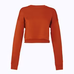 Bella+Canvas Sweat polaire court col rond avec épaules tombantes, Black XL, BL7503 – Brick