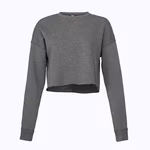Bella+Canvas Sweat polaire court col rond avec épaules tombantes, Black XL, BL7503 – Deep Heather