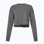 Bella+Canvas Cropped Crew Fleece mit abfallenden Schultern – Deep Heather