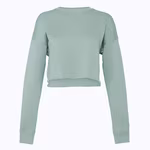 Bella+Canvas Sweat polaire court col rond avec épaules tombantes, Black XL, BL7503 – Dusty Blue