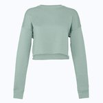 Bella+Canvas Cropped Crew Fleece mit abfallenden Schultern – Dusty Blue