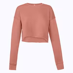 Bella+Canvas Sweat polaire court col rond avec épaules tombantes, Black XL, BL7503 – Mauve