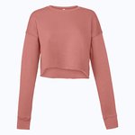Bella+Canvas Cropped Crew Fleece mit abfallenden Schultern – Mauve