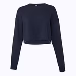 Bella+Canvas Sweat polaire court col rond avec épaules tombantes, Black XL, BL7503 – Navy
