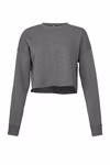 Bella+Canvas Sweat polaire court col rond avec épaules tombantes, Black XL, BL7503 – image 4