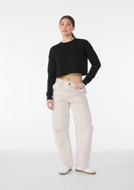 Bella+Canvas Cropped Crew Fleece mit abfallenden Schultern, Black M, BL7503 – Bild 9