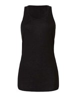 Bella+Canvas Flowy Racerback Tank Top mit geketteltem Saum – Black