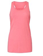 Bella+Canvas Flowy Racerback Tank Top mit geketteltem Saum – Neon Pink