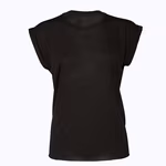 Women's Flowy Muscle Tee With Rolled Cuff – Black