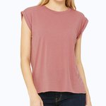 Women´s Flowy Muscle Tee With Rolled Cuff – Malva