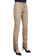 Brook Taverner Chinohose Houston Slim-Fit Baumwolle für Damen, Beige 6R(34)/29, BR501 – Bild 1