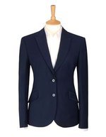 Brook Taverner Novara Blazer, taillierter Schnitt, 2-Knopf, Black 6R(34), BR601 – Navy