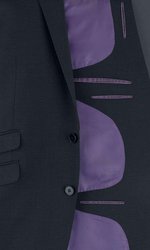 Brook Taverner Slim Fit Sakko mit Brustleistentasche, Black 34L(44), BR602 – Bild 3