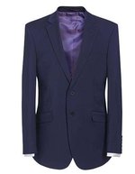 Brook Taverner Avalino Sakko aus Polyester-Woll-Mix, Black 34R(44), BR603 – Mid Blue
