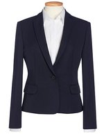 Brook Taverner Halb taillierte Saturn Jacke aus Polyester – Navy