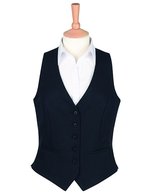 Brook Taverner Luna Weste mit 5-Knopf-Schnitt – Black