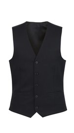 Brook Taverner Anzugweste Mercury mit schlankem Schnitt, Black XS, BR671 – Bild 3