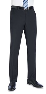 Brook Taverner Slim Fit Hose Cassino aus Wolle-Polyester, Black 28W(42)/36, BR702 – Bild 3