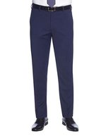 Brook Taverner Slim Fit Hose Cassino aus Wolle-Polyester, Black 28W(42)/36, BR702 – Mid Blue