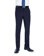 Brook Taverner Slim Fit Hose Cassino aus Wolle-Polyester, Black 28W(42)/36, BR702 – Navy